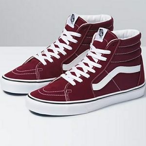 Maroon High-Top Vans